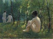 Lionel Walden The Bathers, oil painting by Lionel Walden, oil